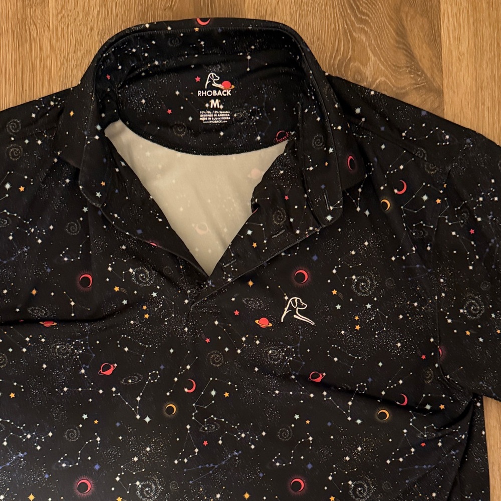 Rhoback Men's Cosmic Black Polo